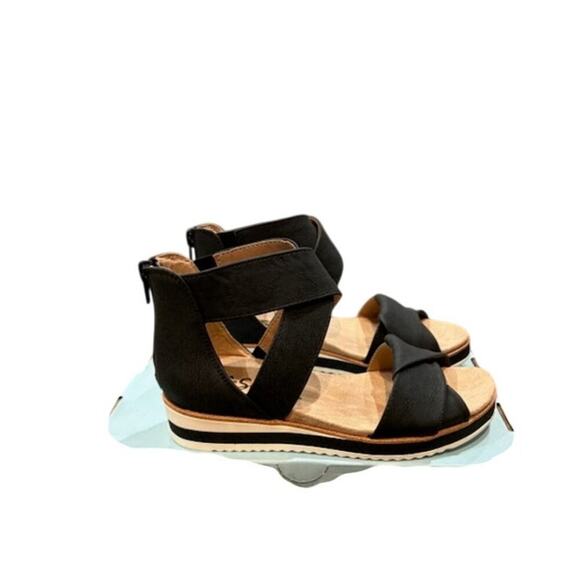 Life Stride “Zoom” Round Open-Toe Criss-Cross Wedge Sandals – Size 5 M – NWOT - Picture 1 of 8